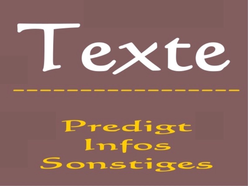 �bersicht Texte