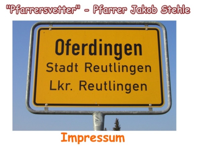 Impressum - Pfarrer Stehle