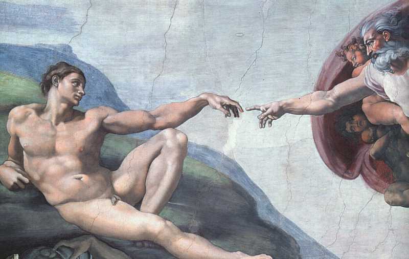 Erschaffung Adams - Michelangelo - Sixtinische Kapelle