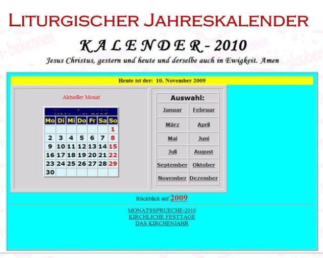 Liturgischer Jahreskalender