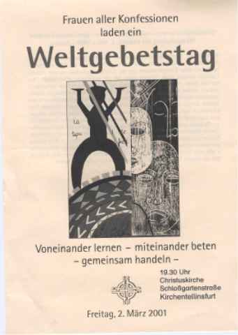 Weltgebetstag der Frauen - 2001