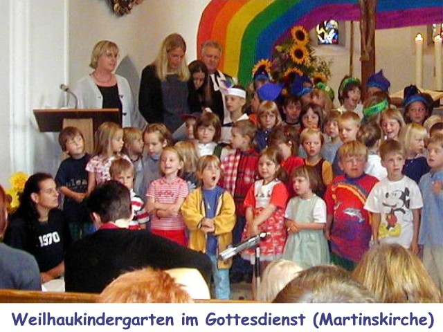 Weilhaukindergarten im Gottesdienst