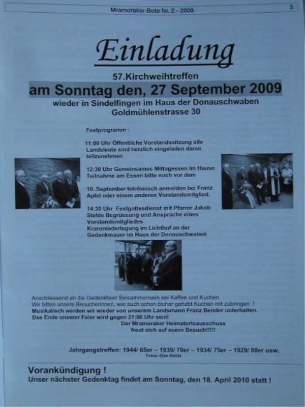 Durchgef�hrtes Programm