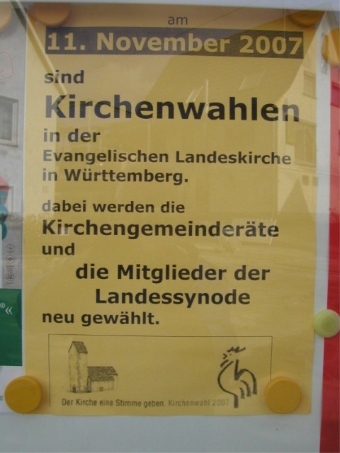 Aufruf in unserem Schaukasten