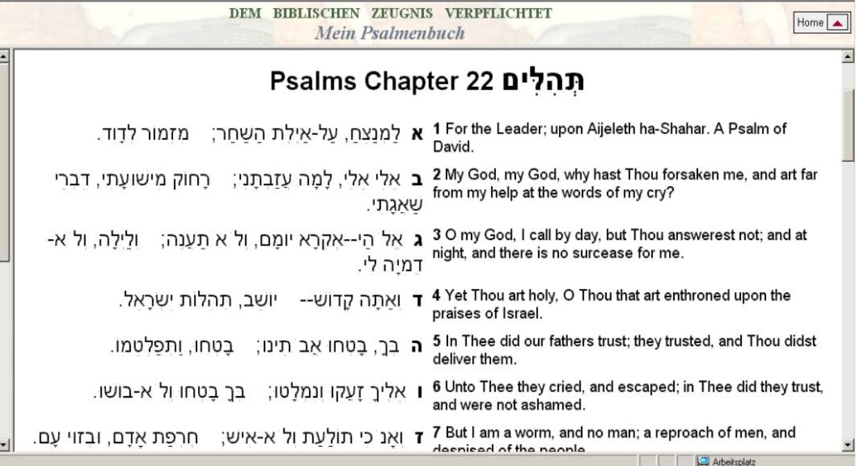 Abbildung Psalm 22