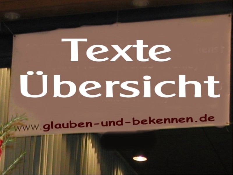 �bersicht der Texte in dieser Homepage